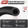 3/8 Fuel Hose Line 25FT, 6AN Fuel Line Kit Push
