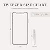 TWEEZERMAN 1252-RSGR Mini Version Tweezers with Hand-Finished Slanted Tip for