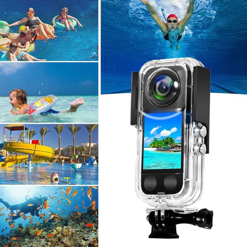 Waterproof Case for Sports Cameras, Bottom 1/4" Screw Hole, Waterproof