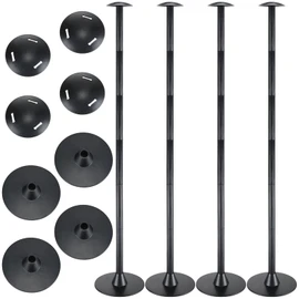 Funtery 4 Pcs Boat Cover Support Pole Adjustable Boat Cover Support System ABS Plastic Pole Jon Accessories for Fishing Bass Pontoon Trailer(Mushroom Top,12-54 in)