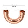 MECCANIXITY 180 Degree Return Bend Copper Fitting Welded Elbow Connection,