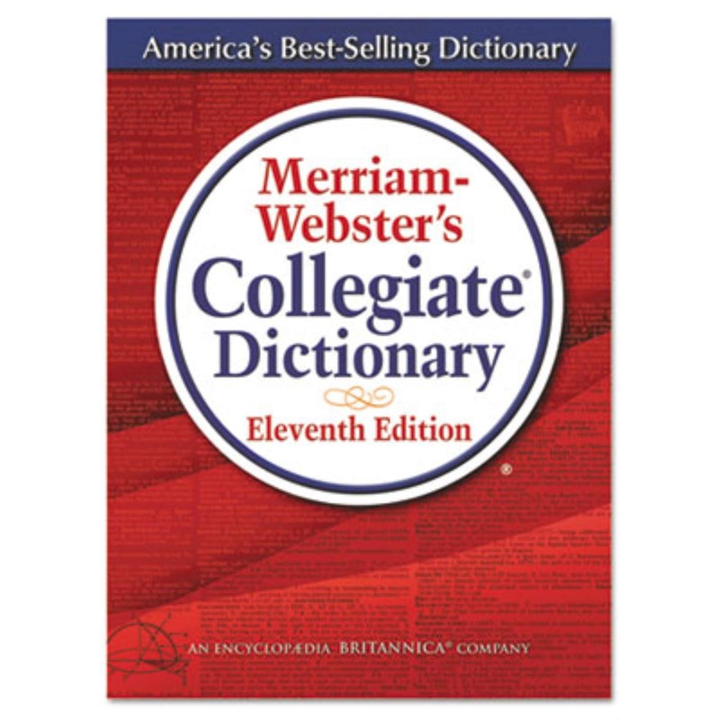 Merriam-Webster 11th Edition Collegiate Dictionary Printed/Electronic Book, red, 2.1"" x