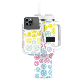 KATYDID Tumbler Zipper Pouch and Phone Holder with 3 Pockets - Compact Water Bottle Accessory Pouch for Wallet, Keys, and Phone | Gym and Travel Accessory