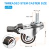 PATIKIL 1 Inch Stem Casters, 4 Pack Wire Shelf Caster