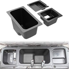 SAUTVS Under Seat Storage Box, Underseat Storage Bin Set Organizer Tray for Polaris Ranger 500 570 Mid Size 50" Wide 2015-2021 Accessories 3PCS