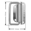 2 x Stainless Steel Crate Handles, Folding Handles, Box Handles,