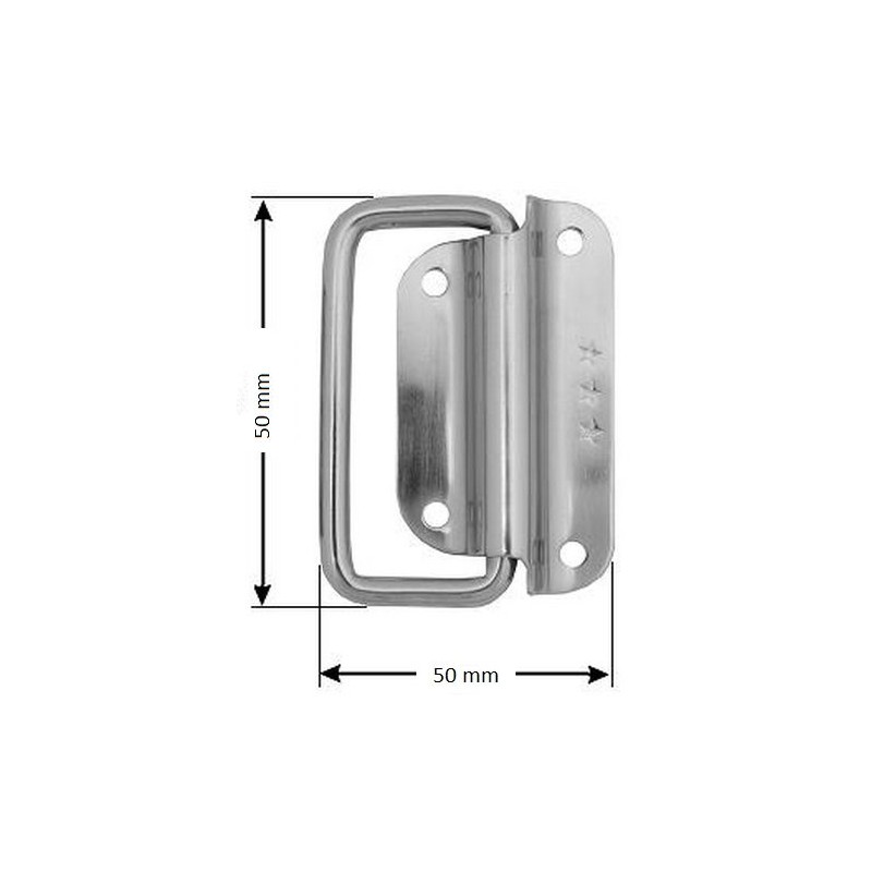 2 x Stainless Steel Crate Handles, Folding Handles, Box Handles,
