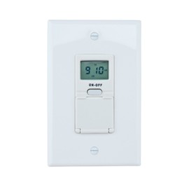 Reliance Controls Corporation WE7000W Digital 7-Day In-Wall Timer with Back Up Battery, White