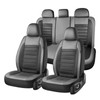 Car Seat Covers Full Set, Memory Foam Leather Car Seat