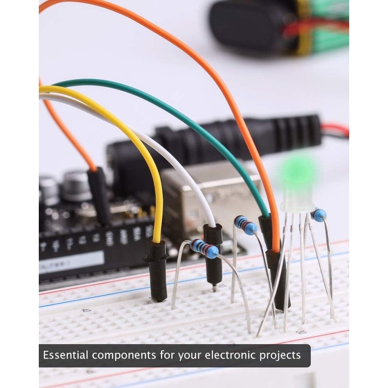 ELEGOO 17 Values 1% Resistor Kit Assortment, 0 Ohm-1M Ohm
