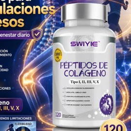 Colágeno Hidrolizado 120 Cápsulas Anti Edad Mujer