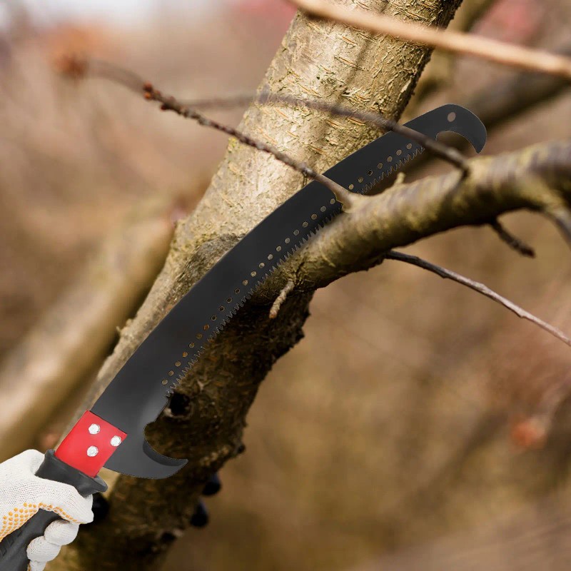 24ft Lightweight Manual Pole Saw Set Long Handle Pruner with