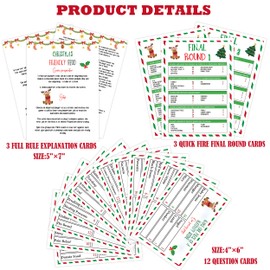 Qoqxjodd Christmas Party Game, Christmas Friendly Feud, Family Game Night, Family Group Games, Christmas Trivia Game, The Holiday Party Game of Guessing Top Answers - S001