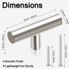 Beieverluck 50 Pack 2 in Brushed Nickel Cabinet Knobs Sliver