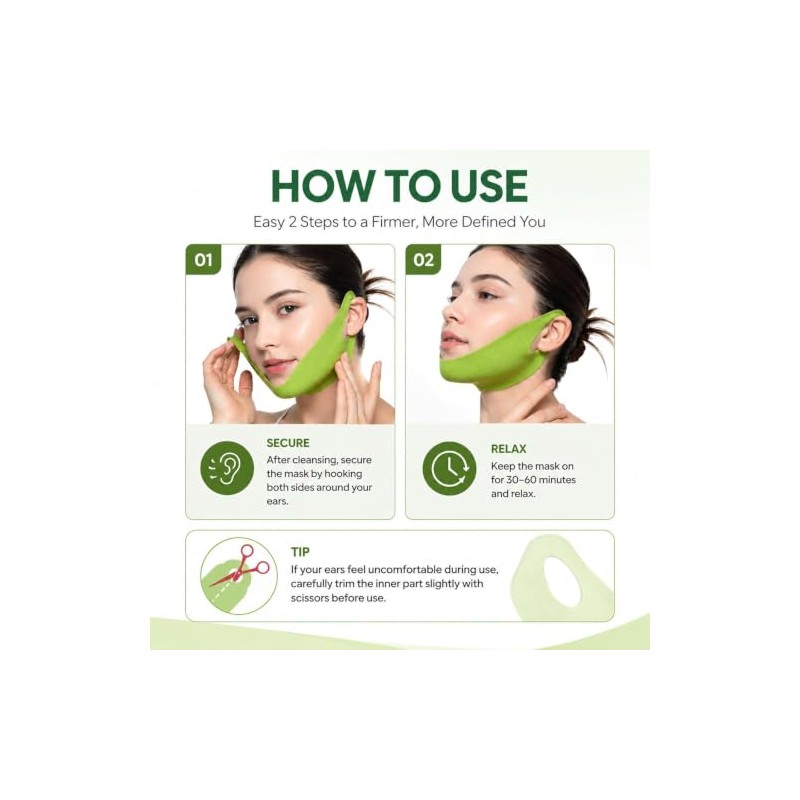 Mascarilla V-Lift 8 Piezas, Mascarilla de Colágeno Reafirmante e Hidratante