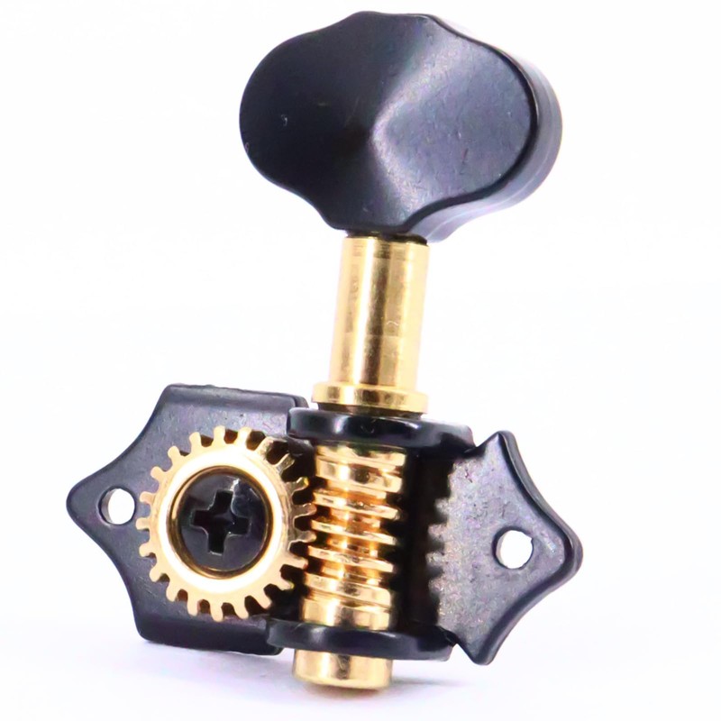 Ogdni 2R2L Black-Plated Tuning Peg Machine Head Tuners For 4
