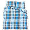vidaXL Cotton Duvet Cover Set 220x240 cm, Elegant Blue and