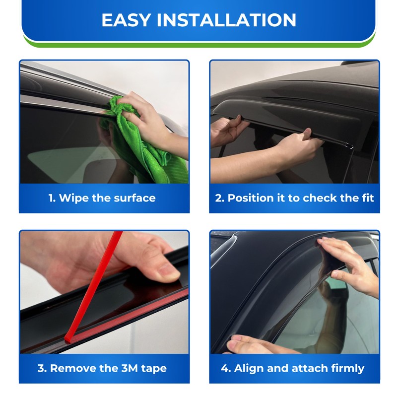 KPY Window Visor Compatible with 2004-2015 Nissan Titan King Cab,