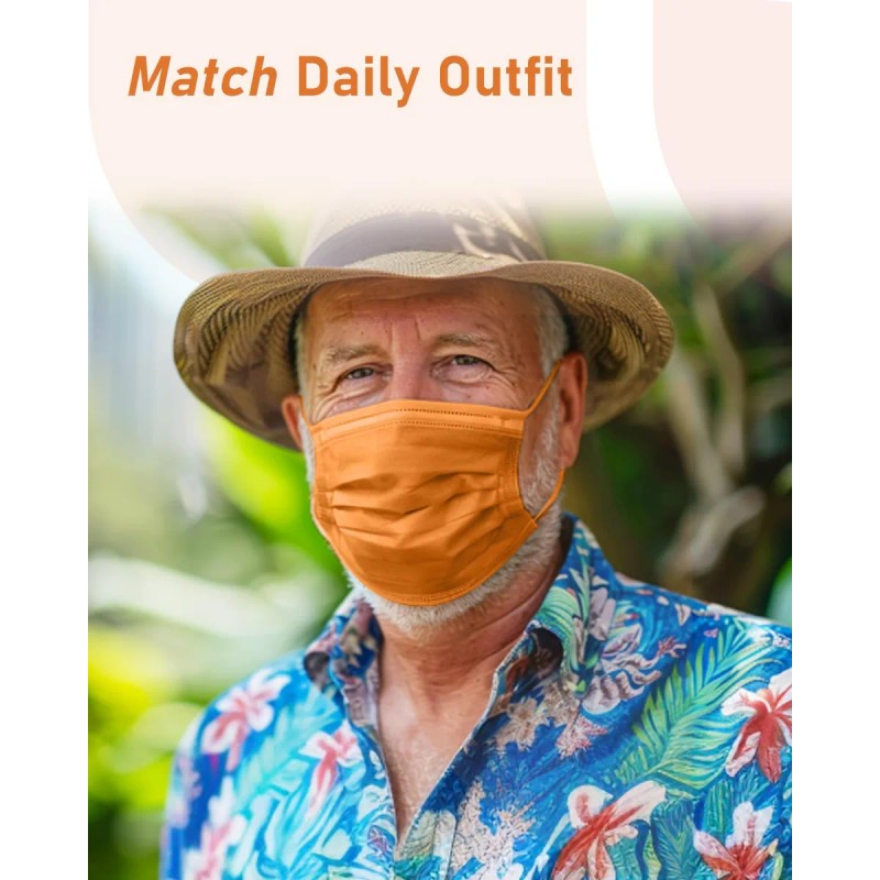 Tenice Masks Disposable 100 Pack, Colorful Face Mask For Adu