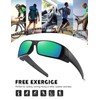 TIANYESY Polarized Sunglasses Men Womens Trendy Retro Rectangular Wrap- Ideal