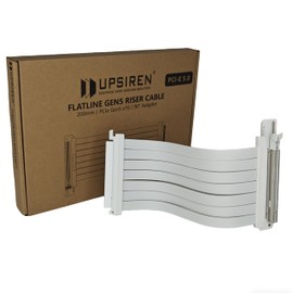 UPSIREN PCIE 5.0 x16 Riser Cable 20cm - 128GB/s Bidirectional | 64GB/s per Lane | Immersion Gold & Anti-EMI Shield for Zero Loss | Vertical GPU Mount for RTX 4090/5090/RX 7900XT/9070 (Black)