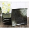 Pack Of 5 Charcoal Grey Hakumu Collection Square Appetizer Dessert