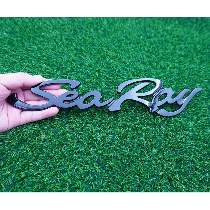 1x Sea Ray Searay Script Boat Letters Logo Badge 3D