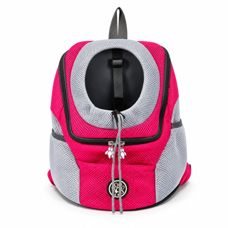 Breathable Dog Carrier Backpack for Travel – Adjustable Double-Shoulder Pet
