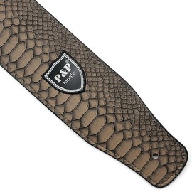REMAGIC Leather Guitar Strap, Adjustable Printing Python Skin Pattern Style Shoulder Strap, Guitar Accessories Strap with Soft PU Leather Suitable for Acoustic Electric Bass Guitar Musical Instrument
