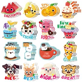 Jetec 300 Pcs Scratch and Sniff Stickers for Kids,68 Styles Teachers Scented Motivational Sticker Parents Reward Incentive Smelly Stickers Bulk Students Classroom Chart School Supplies