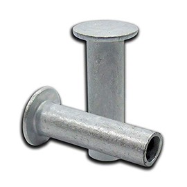 Tubular Rivets Aluminum Rivets Oval Head Fasteners 100 Pcs 3/32"X3/16" Semi-Tubular Rivets Rivet Tools Stainless Rivets Two Piece Rivets Tubular Rivet Tool Super-Deals-Shop