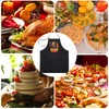 Thanksgiving Aprons for Women Men with Pockets, Adjustable Waterproof Turkey