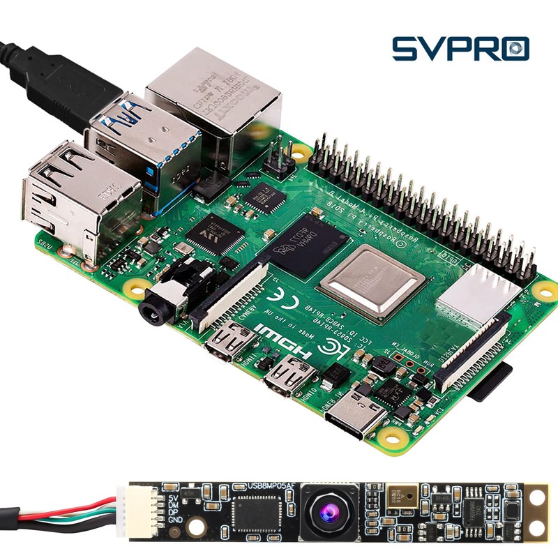 SVPRO 8MP USB Camera Module with Microphone, 102 Degree Wide