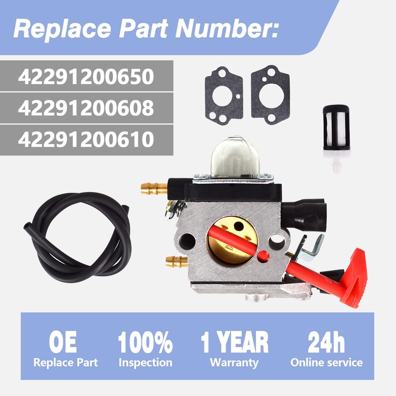 BG50 Carburetor Assembly Compatible with Stihl Leaf Blower BG50 BG65