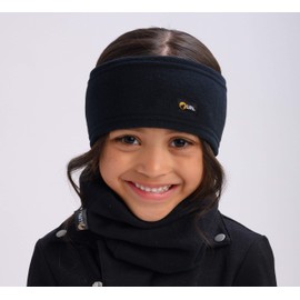 Lupa Kids Handmade Unisex Headband - Fleece Ear Warmer Headband - Black