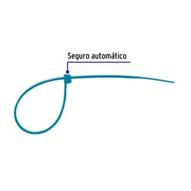 Volteck Cincho plástico azul 40 lb, 15 cm bolsa con 50 piezas