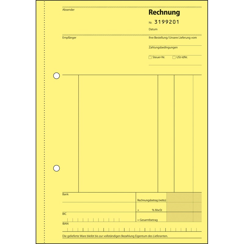 Sigel SD131 Invoices with Consecutive Numbering 1st and 2nd Printed