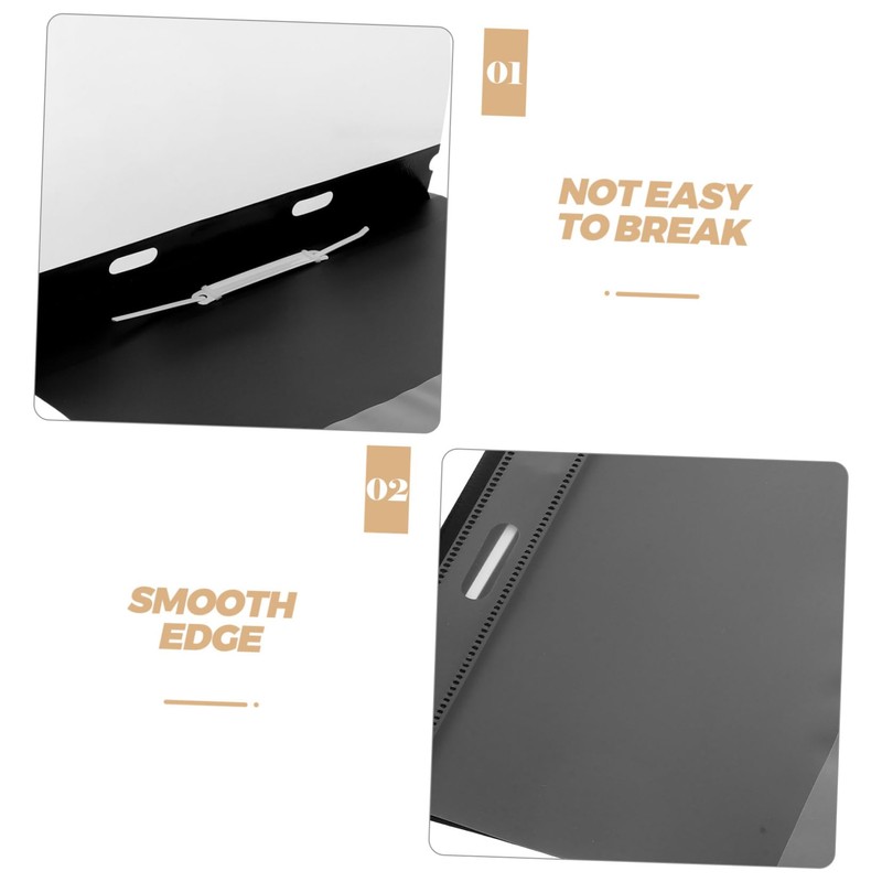 Operitacx 12pcs A4 Transparent 2 Hole Plastic File Folders Reusable