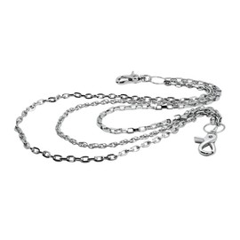 UNIQSUM Simple Slim Triple wallet chain Swivel Trigger snap Lightweight Biker Punk Key chain (Silver)