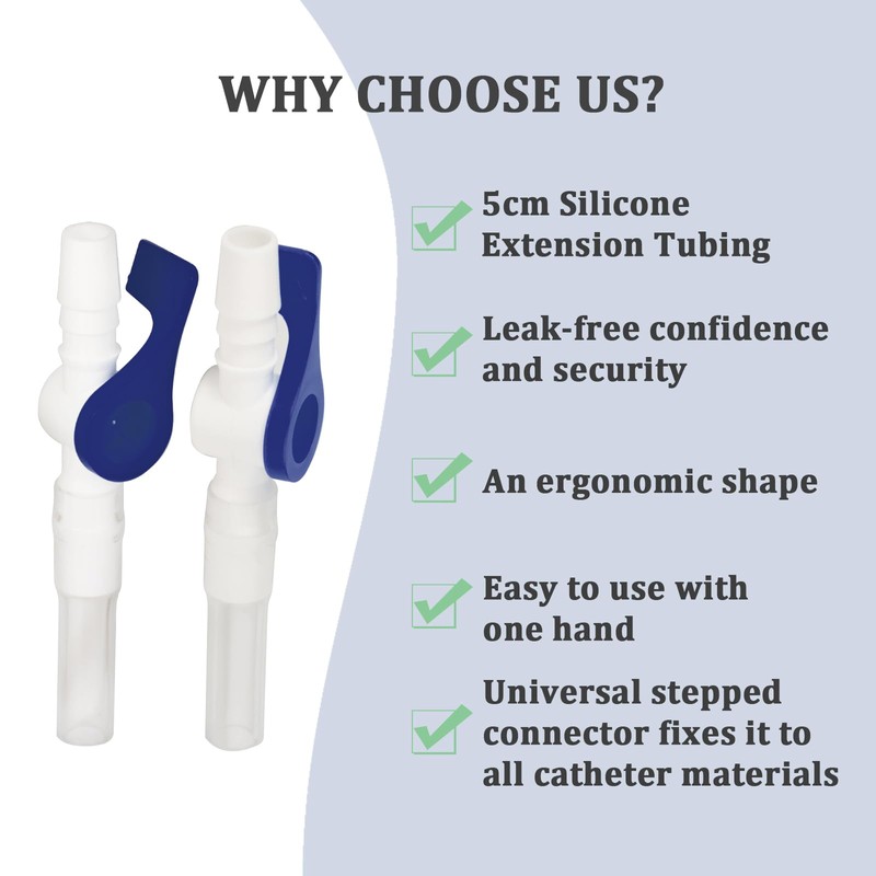 Urinary Drainage Bag Valve with Easy Lever Handle Secure Connection