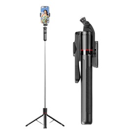 Tripod Selfie Stick - Wireless Selfie Stick,Multifunctional 2-in-1 Wireless Phone Tripod for Photography, Filming, Camping, Vlog, Travel