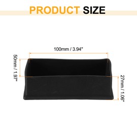 sourcing map Rubber Furniture Leg Caps, 4Pcs 50x100mm Rectangle Chair Leg Tips Caps with Edges, Furniture Foot End Cap Cover Floor Protector for Table, Chair, Machinery Equipment Feet, Black