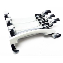 GM Exterior Door Handle White Diamond Tricoat w/Chrome Insert 2010-16 Camaro Malibu