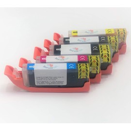 5 x Compatible Canon PGI-580 and CLi-581 Food Colouring Cartridges - No Gluten - Please check compatibility before purchase