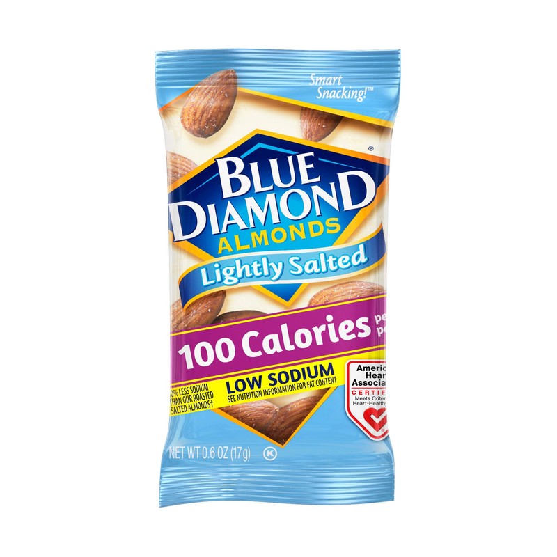 Blue Diamond Almonds Low Sodium Lightly Salted Snack Nuts, 100