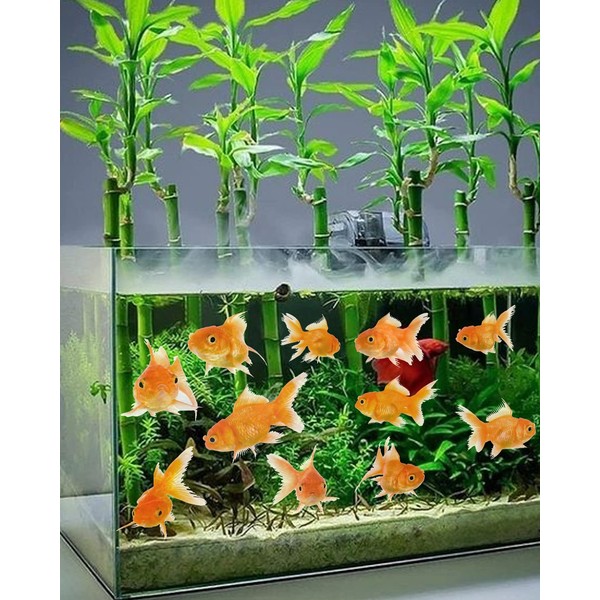 Small Goldfish Decal Sticker Peel and Stick Wall Decor Goldfish