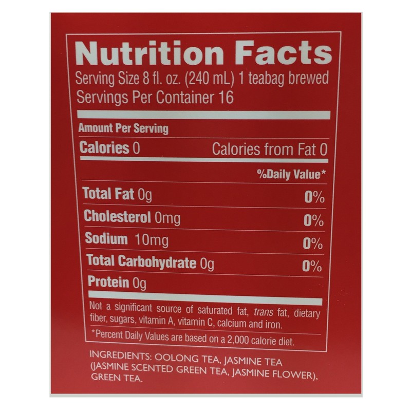 Dynasty 100% Natural Tea 16 Individual Tea Bags Per Pack