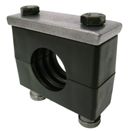 Behringer Heavy Series Pipe Clamp, Polypropylene with Plain Carbon Steel Hardware, Rail Mounting, 1/4" Tube Size