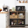 Giantex Buffet Cabinet with Storage, Kitchen Sideboard, 2 Door Storage