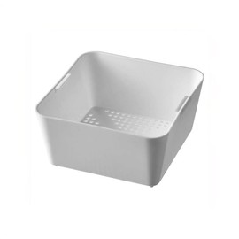 Drain Savior - 6.5-Inch Floor Drain Cover Alternative, Square Sink Drain Basket for Restaurants, Homes, and More, Commercial Sink Strainer with 0.19-Inch Holes, Versatile Plastic Drain Screen Basket